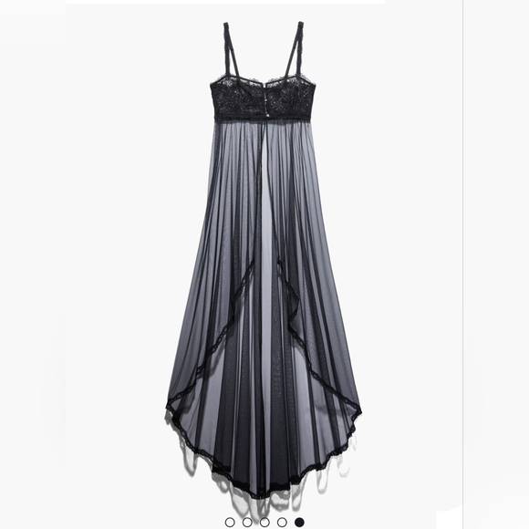 Savage X Fenty Other - Savage X Fenty Corded Lace and Tulle Maxi Slip in Black, Size Small